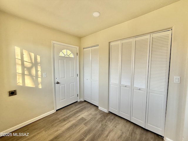 entrance foyer featuring light hardwood / wood-style flooring