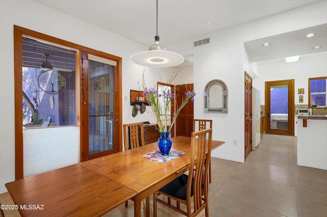 view of dining area