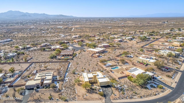 drone / aerial view with a mountain view