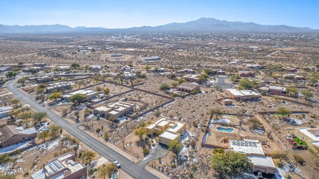 aerial view featuring a mountain view