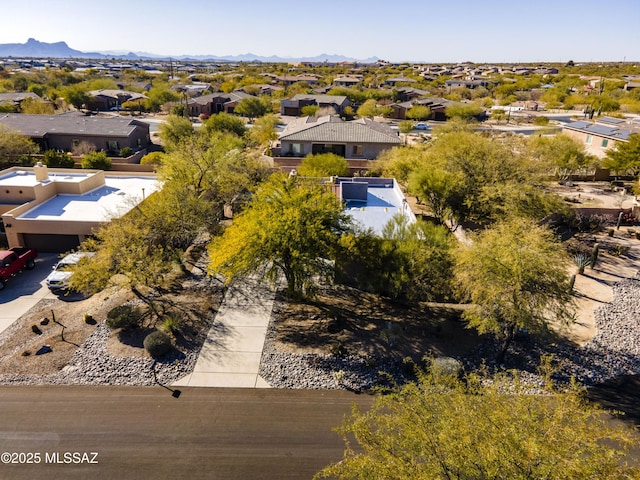 aerial view featuring a mountain view