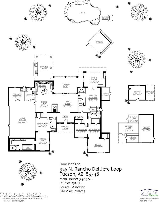 925 N Rancho Del Jefe Loop, Tucson, AZ 85748 - room layout