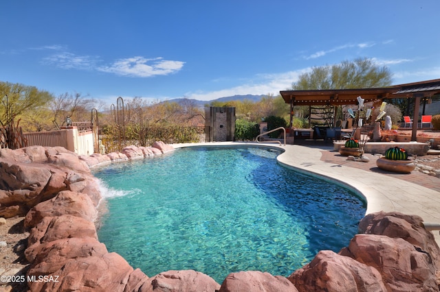 925 N Rancho Del Jefe Loop, Tucson, AZ 85748 - view of pool with a patio and a mountain view