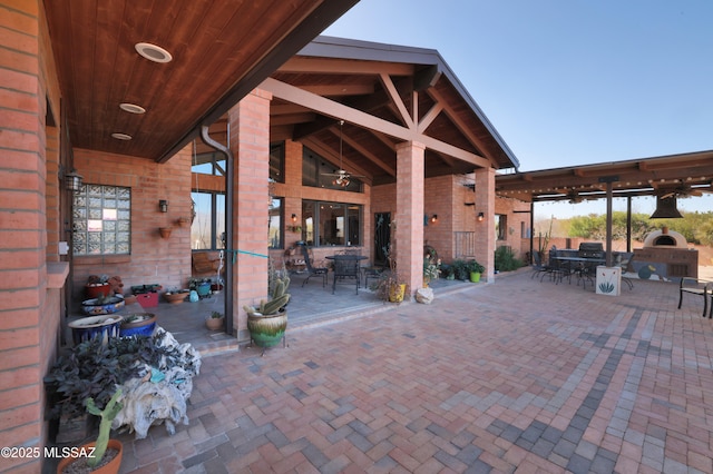 925 N Rancho Del Jefe Loop, Tucson, AZ 85748 - view of patio with outdoor dining area, ceiling fan, and area for grilling