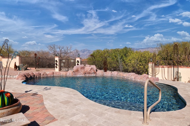 925 N Rancho Del Jefe Loop, Tucson, AZ 85748 - view of swimming pool featuring a patio area and a mountain view