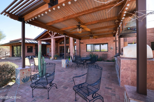 925 N Rancho Del Jefe Loop, Tucson, AZ 85748 - view of patio / terrace featuring a ceiling fan, outdoor dining area, and area for grilling