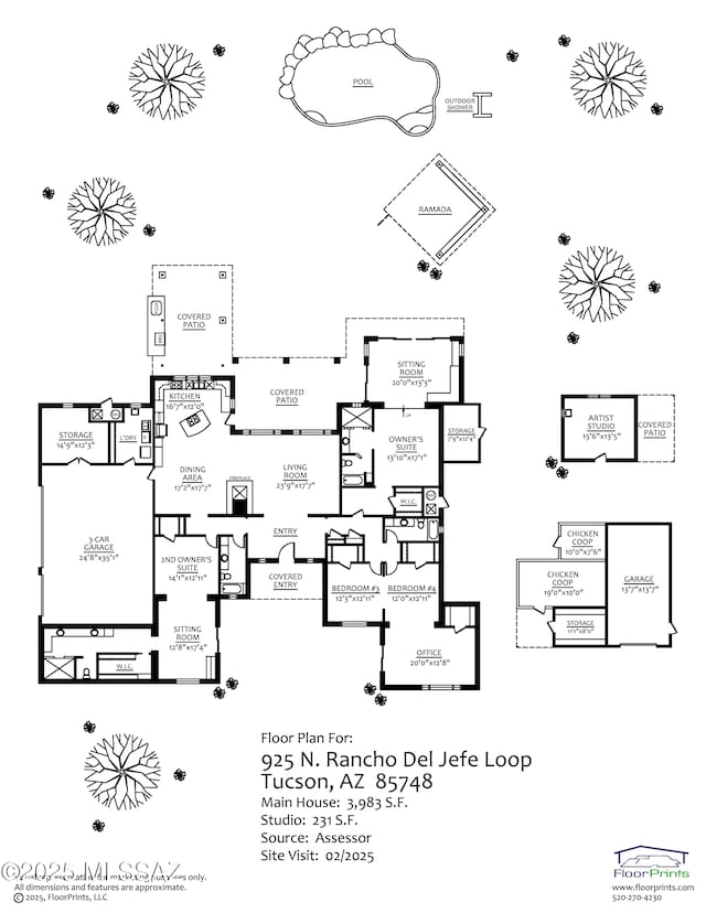 925 N Rancho Del Jefe Loop, Tucson, AZ 85748 - floor plan / room layout