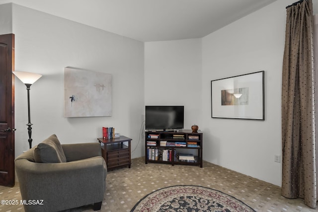 living room with carpet