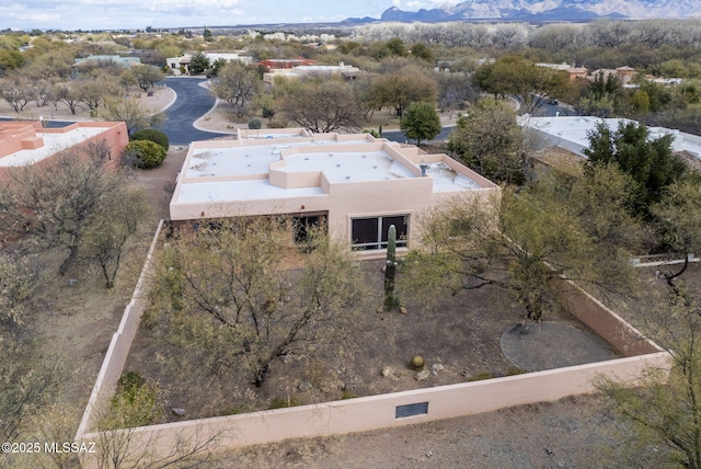 aerial view featuring a mountain view