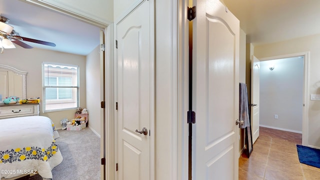 view of tiled bedroom