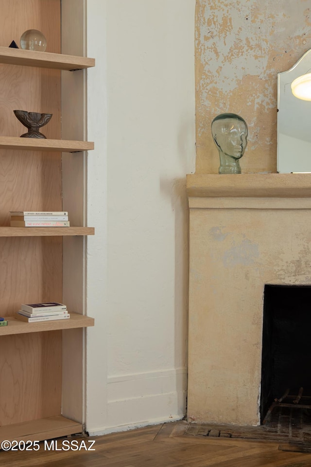 interior details featuring wood-type flooring