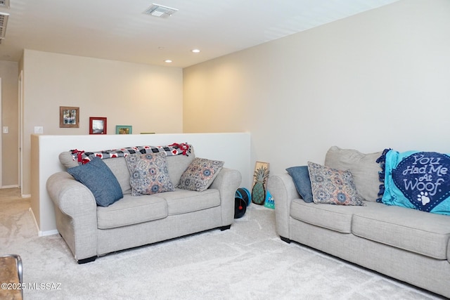 view of carpeted living room