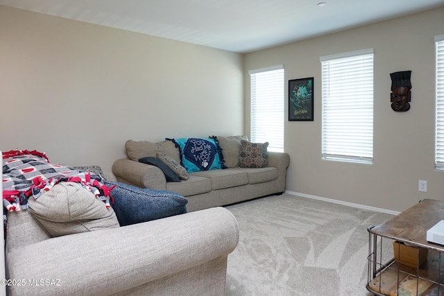 view of carpeted living room