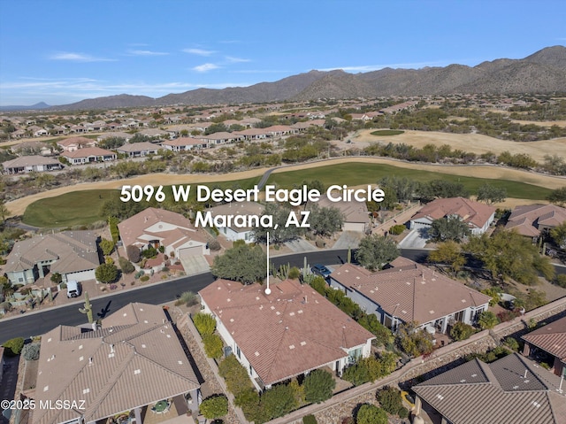 bird's eye view featuring a mountain view