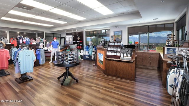 misc room featuring dark hardwood / wood-style floors