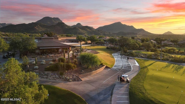 view of property's community with a mountain view