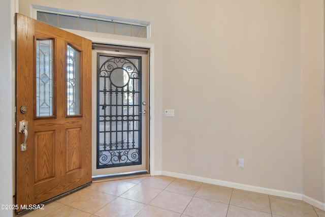 view of tiled foyer