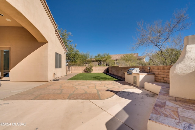 view of patio / terrace with area for grilling