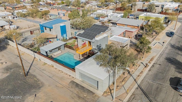 bird's eye view with a residential view