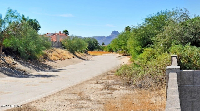 view of street featuring a mountain view