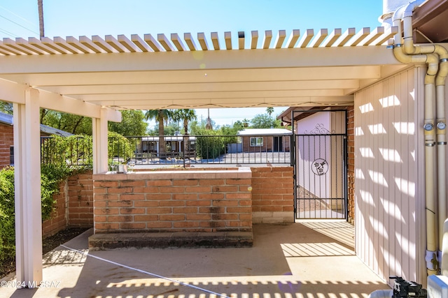 view of patio / terrace with a pergola