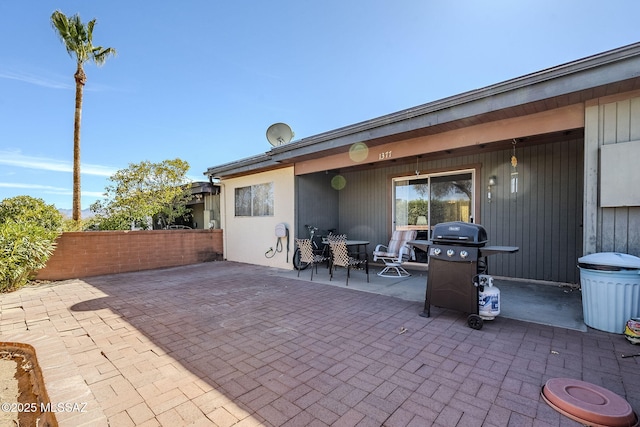 view of patio / terrace featuring grilling area