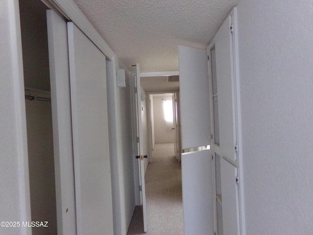 1377 S Desert Meadows Cir, Green Valley, AZ 85614 - hallway with a textured ceiling and carpet floors