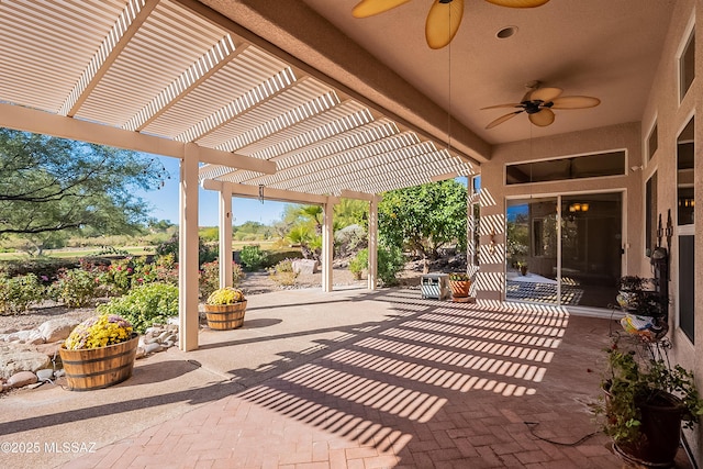 view of patio / terrace featuring a pergola