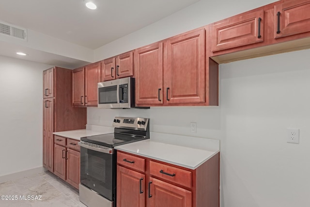 kitchen with appliances with stainless steel finishes