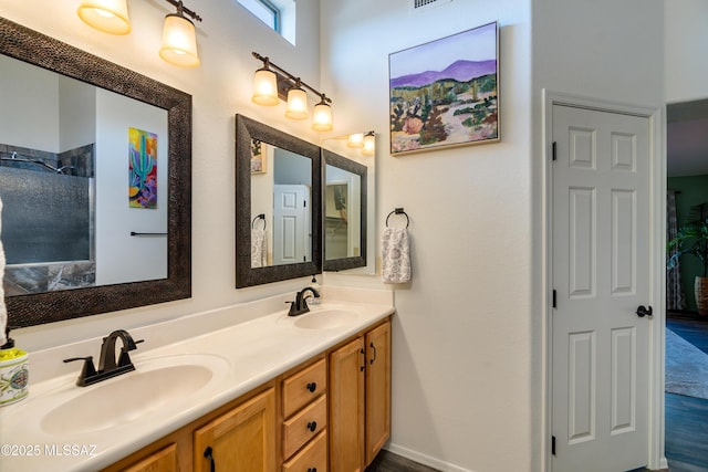 bathroom with vanity