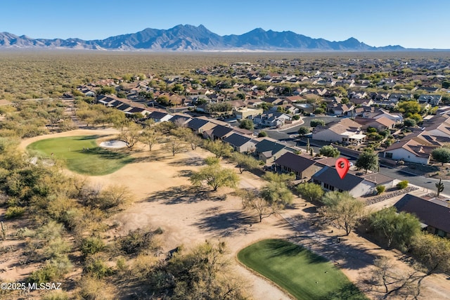 aerial view featuring a mountain view