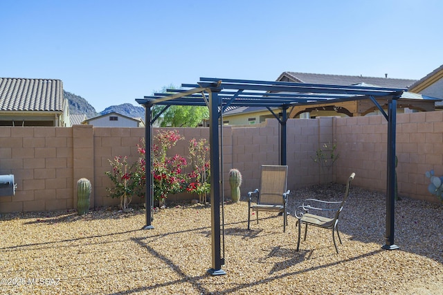10139 N Sand Sage Trl, Marana, AZ 85653 - view of yard with a mountain view and a pergola