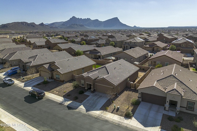 10139 N Sand Sage Trl, Marana, AZ 85653 - drone / aerial view featuring a mountain view