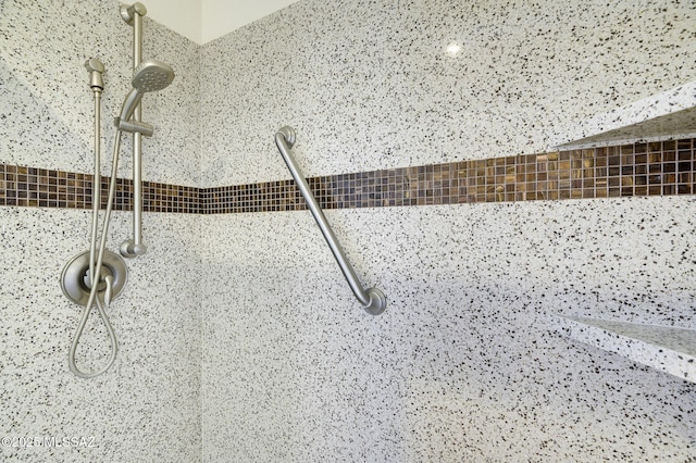 room details with tiled shower