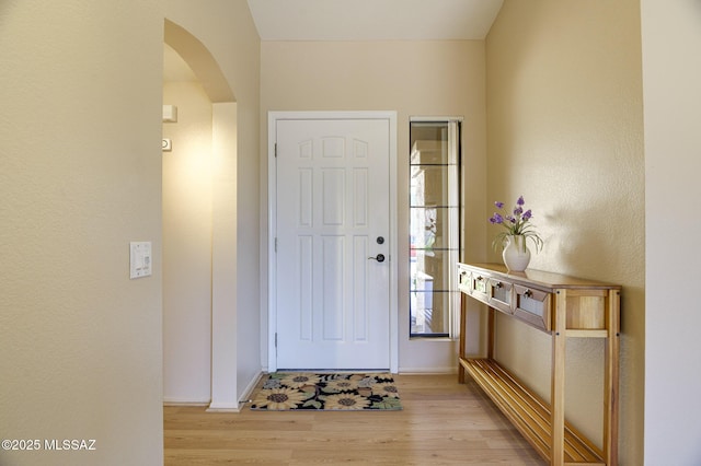 entryway featuring light hardwood / wood-style flooring