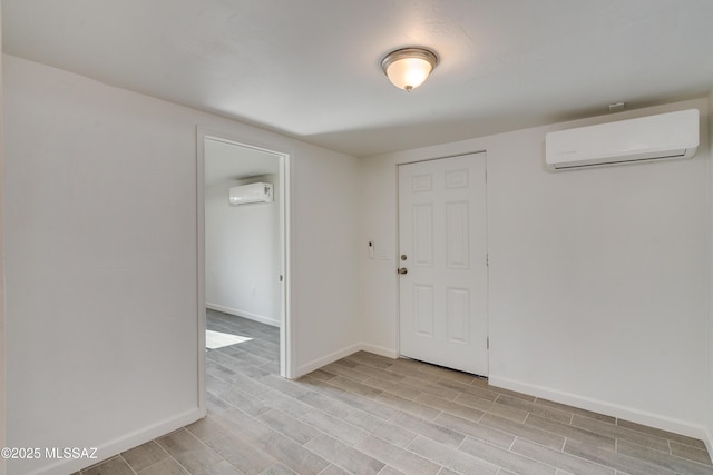 empty room with an AC wall unit