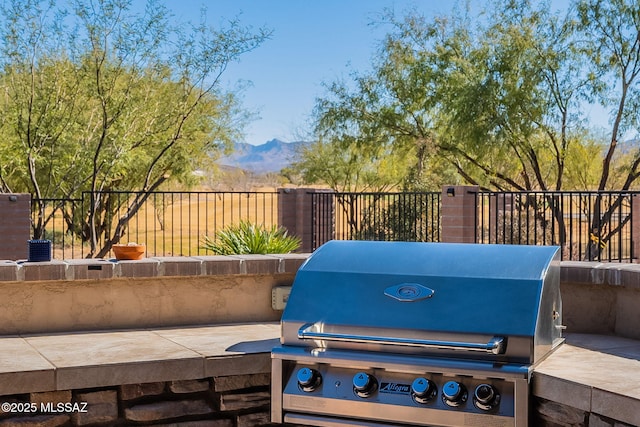 view of patio featuring grilling area