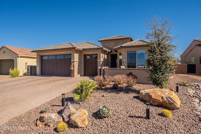 view of front of home featuring a garage