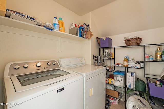 laundry room with separate washer and dryer