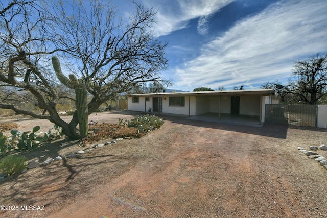 view of front of property with a patio area