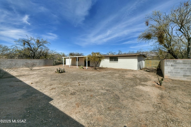 view of back of property