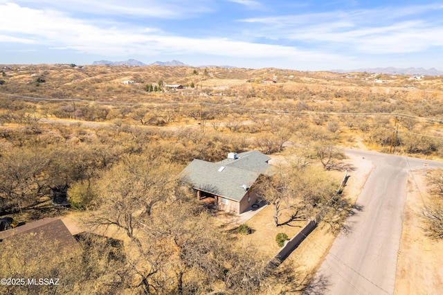 aerial view featuring a mountain view