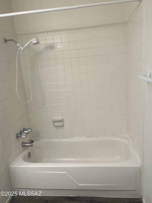 bathroom featuring bathtub / shower combination