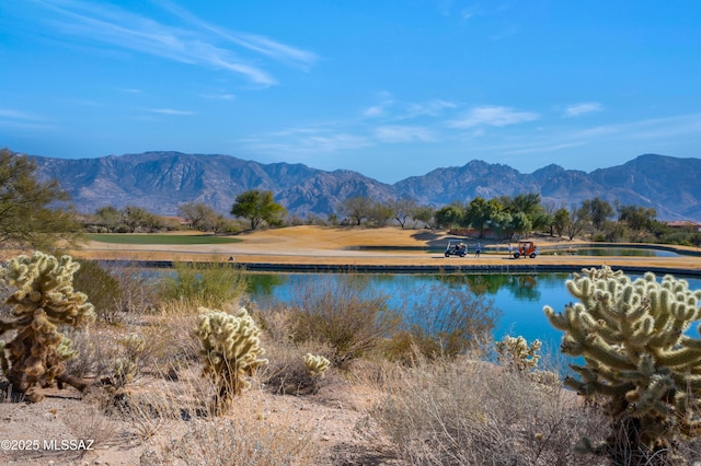 property view of water featuring a mountain view