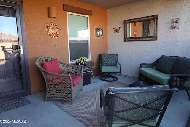 view of patio with an outdoor hangout area