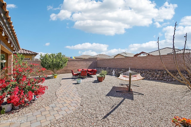 view of patio / terrace featuring a fenced backyard