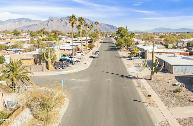 view of street featuring a mountain view