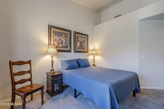 bedroom with carpet floors