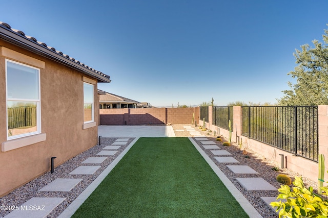 view of yard featuring a patio area