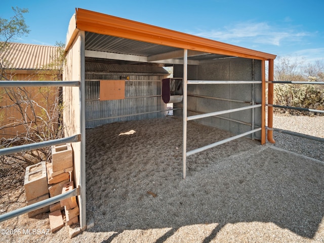 view of horse barn